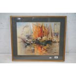 Frank Duffield (1901-1982 Bristol Savages) Watercolour of Venice scene, signed lower left, 38cm x