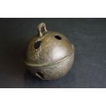 18th century large crotal bell by Robert Wells of Aldbourne