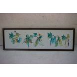 20th century Chinese Painting of Birds, red character seal mark lower right, 89cm x 25cm, framed and