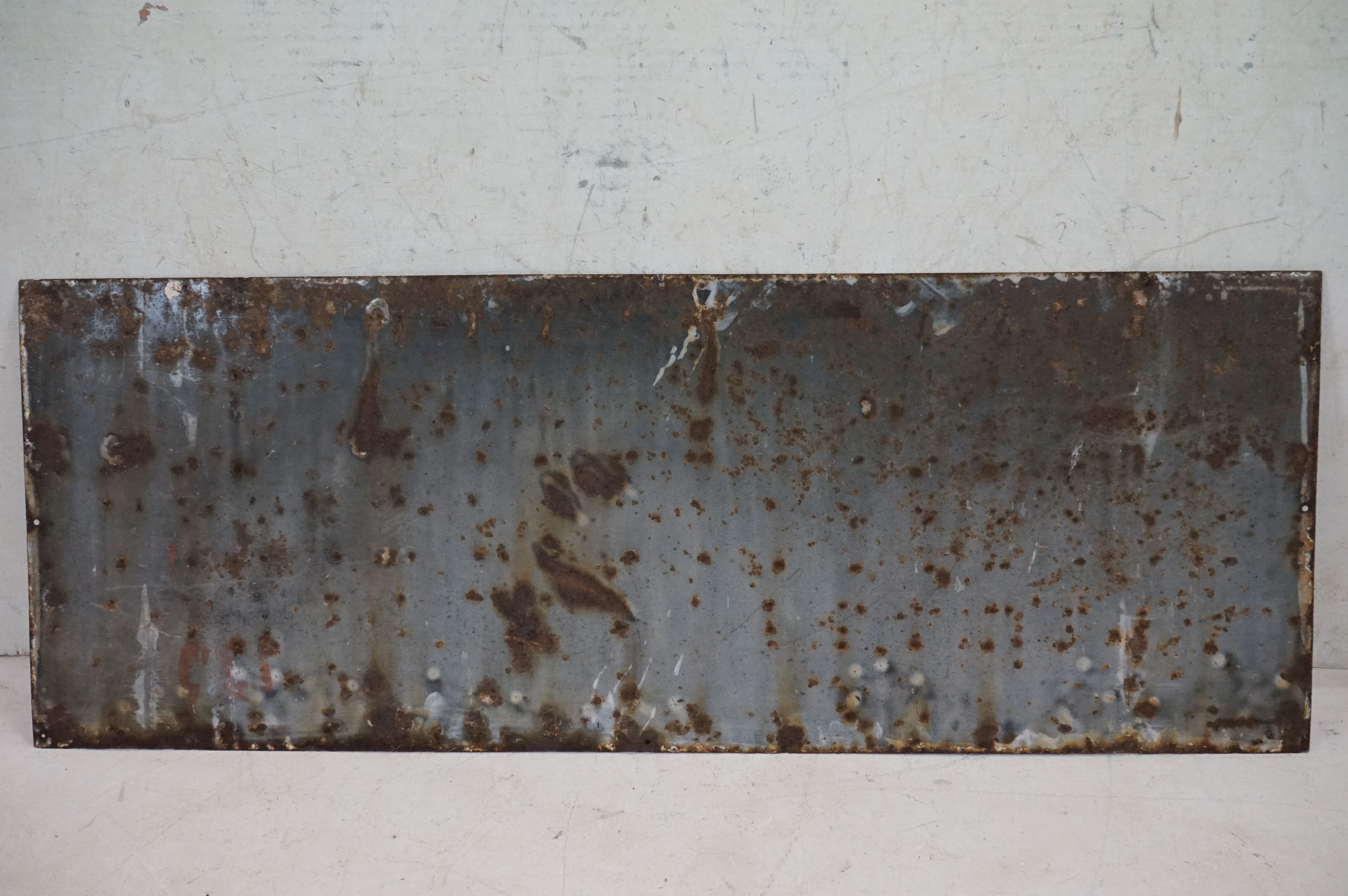 A vintage enamel "Ruberoid Roofing", measures approx 102cm x 45cm. - Image 4 of 4