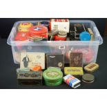 A large collection of mixed advertising tins to include Tea, Tobacco and Confectionary examples.