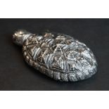 Substantial silver plated perfume bottle in the form of a turtle