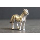 Well cast silver figure of a pony