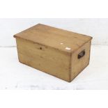 Victorian waxed and polished pine tack box