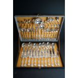 A canteen of Kings Pattern silver plated cutlery.