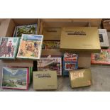 A large collection of early to mid 20th century wooden Victory jigsaw puzzles.