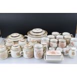 Denby Stoneware ' Gypsy ' Part Dinner Service comprising Two Lidded Tureens, Butter Dish, Four Egg