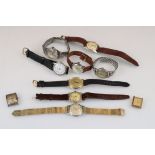 A small collection vintage gents watches to include Smiths Empire, J.W. Benson, Roamer and Oris