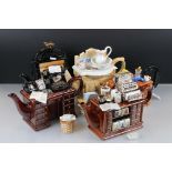 Five Ceramic Novelty Tea Pots including Four Cardew Designs (Mangle, Washstand, Desk and Shop