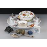 Royal Worcester Evesham Lidded Tureen and Meat Plate together with over Royal Worcester, Silver