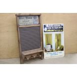 Advertising - Easel back Shop Display Advertising Board for ' Rufflette ' Deep Pleat Tape for