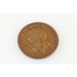 Suffragette interest - a 1914 penny stamped ' votes for women '