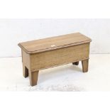 An oak coffer box stool.