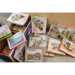 A large collection of early to mid 20th century wooden Victory jigsaw puzzles.