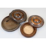 Two 19th century commemorative wooden snuff boxes to include one made from the wood from the