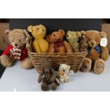 A small collection of collectable teddy bears to include Steiff and Hamley's examples.