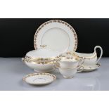 Wedgwood ' Whitehall ' dinner ware comprising two lidded tureens (plus spare lid), 12 dinner plates,