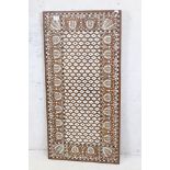 Indian Hardwood Bone Inlaid Panel / Table Top, 102cm x 50cm