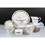 Royal Worcester ' Raffles ' Part Dinner and Tea Service comprising Tea Pot, 8 Tea Cups and 8