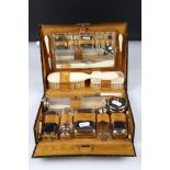 A early to mid 20th century travel vanity case complete with original contents from a Bath retailer.
