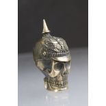 Brass skull shaped vesta case