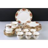 Royal Albert ' Old Country Roses ' Tea and Dinner ware including 6 dinner plates, 6 x 8" plates, 6