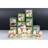 Set of Royal Doulton Walt Disney Classics ' Snow White and Seven Dwarfs ' model numbers SW 9 to SW