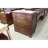 George III Mahogany Chest of Two Short over Four Long Drawers raised on bracket feet, 95cm wide x