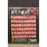 Butlins pin badges - 21st century issues, a framed collection of approx. 79 badges, including