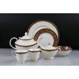 Royal Doulton ' Tennyson ' Breakfast and Tea Ware comprising Tea Pot, 13 Tea Cups, 12 Saucers,