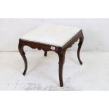 19th century large faux rosewood stool with drop in seat
