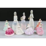 Five Coalport Figurines including Andrea, Kimberley, Cathy, Cassie, Emma Louise and Rosamand plus