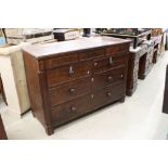 19th century Continental Chest of Drawers with small blind drawer flank by two faux drawers over two