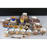 Collection of Royal Crown Derby Imari Ceramics including 8 Tea Plates, 4 Cups and Saucers, 2 small