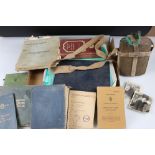 A collection of Royal Air Force ephemera to include Pilots log book, manuals, licence, photographs