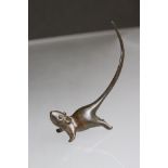 Bronze figure of a long tailed rat or mouse, approx. 8cm tall