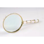 Large hand held magnifying glass