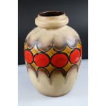 Large West German Pottery Vase marked to base 286-42, 46cm high