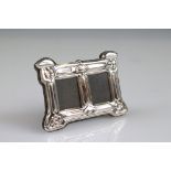 Silver double easel back picture frame