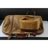 Mid 20th century Gucci Travel Vanity Bag, 28cm long and a Gucci Leather Travel Bag, 69cm wide