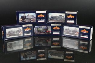 Five boxed Bachmann OO gauge locomotives with Lenz Gold Mini or Maccoder DCC professionally fitted