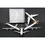 Boxed Schuco 1024 Lufthansa Supercargo Jet Boeing 707 diecast model plus 3 x unboxed Schuco planes