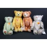 Four Steiff 'Original' mohair teddy bears all with certificate tags to include Hallo Herbst, Hallo