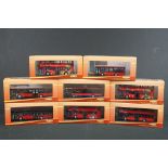 Eight Boxed Creative Master Northcord 1:76 diecast model buses to include 2 x Mercedes-Benz