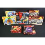 Lego - Seven boxed TV related Lego sets to include 2 x Indiana Jones (7622 Race for the Stolen