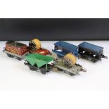 Six Hornby O gauge items of rolling stock to include 2 x Robert Hudson Side Tipping Wagons, LMS