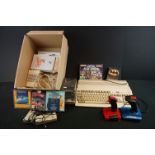 Retro Gaming - Amiga Commodore 500 Computer with 520 mouse, 2 x Quickshot II Turbo Joysticks (1 x