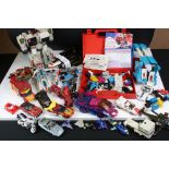 Collection of 80s figures to include 13 x Hasbro Takara G1 Transformers figures (Hot Rod, Jazz,