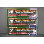 Three boxed Corgi Eddie Stobart ltd edn diecast model trucks to include 75804 M.A.N Curtainside,