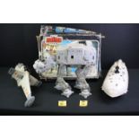 Star Wars - Three original Star Wars vehicles to include boxed Empire Strikes Back AT-AT (poor box